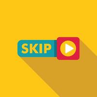 Skip button showing a forward arrow for multimedia content vector