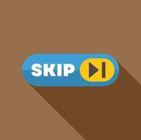 Skip button showing forward arrow and bar signifying next vector