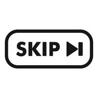 Skip button showing a forward arrow for multimedia content vector