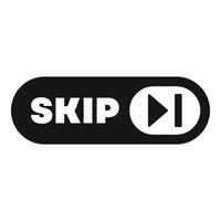 Skip button showing forward and pause signs for multimedia player vector