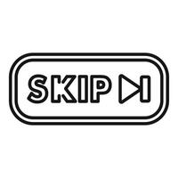 Skip button showing forward arrow and rounded corners vector
