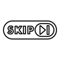 Skip button showing a forward arrow for multimedia content vector