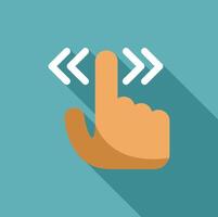 Index finger scrolling left and right on touchscreen with arrows vector