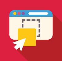 Website layout being customized with drag and drop feature vector