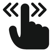 Finger tapping and scrolling on touch screen device vector