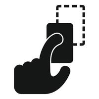 Hand using mobile phone with contactless payment system nfc near field communication vector