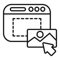 Uploading image to website using cursor and placeholder vector
