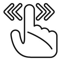 Finger scrolling gesture on touchscreen device vector