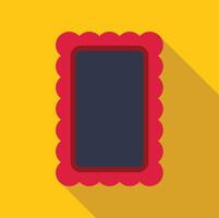 Decorative scalloped border surrounding blank rectangular space on yellow background vector