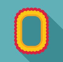 Decorative frame with rounded corners and scalloped edges creating a festive border vector