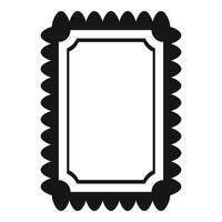 Black rectangular decorative frame with scalloped edges vector