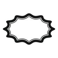 Sunburst shape badge award retro vintage blank empty icon vector