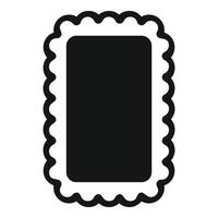 Black rectangular scalloped border surrounding a blank space vector