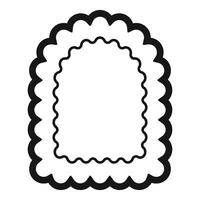 Double wavy square frame creating a decorative border vector