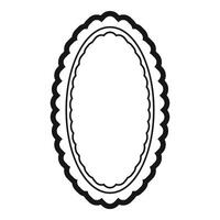 Oval scalloped frame creating elegant border for pictures and text vector