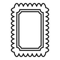 Blank rectangular postage stamp with wavy border for mailing letters vector