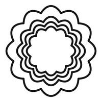 Round decorative frame with scalloped edges creating concentric layers vector