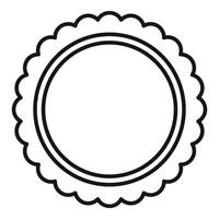 Round scalloped border creating a decorative frame for text or images vector