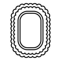 Rounded rectangle frame with scalloped border enhancing visual appeal vector