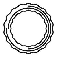 Wavy double circle forming an abstract decorative frame vector