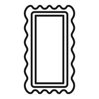 Blank rectangular postage stamp with wavy edges vector