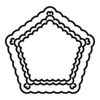 Layered five pointed star frame creating a decorative border vector