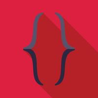 Curly brackets representing programming and coding on red background vector