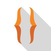 Curly brackets symbol representing programming and coding vector
