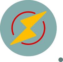 Thunder Bolt Colorful Icon Icon vector