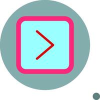 Right Colorful Icon Icon vector