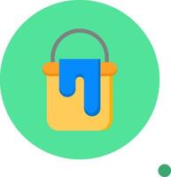 Paint Bucket Colorful Icon Icon vector