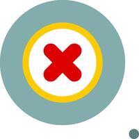 Cancel Colorful Icon Icon vector