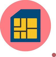 Sim Card Colorful Icon Icon vector