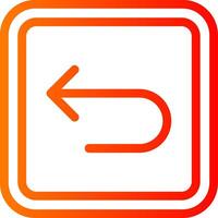 Back Colorful Icon Icon vector