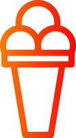 Ice Cream Colorful Icon Icon vector