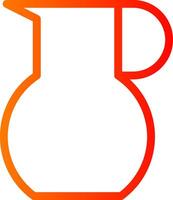 Jug Colorful Icon Icon vector