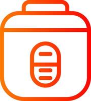 Rice Cooker Colorful Icon Icon vector
