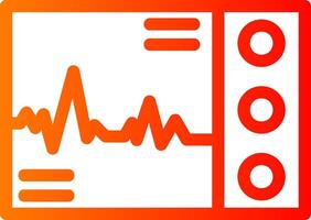 Ecg Colorful Icon Icon vector
