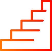 Stairs Colorful Icon Icon vector