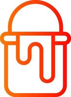 Paint Bucket Colorful Icon Icon vector