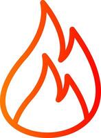 Fire Colorful Icon Icon vector