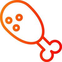 Fried Chicken Colorful Icon Icon vector