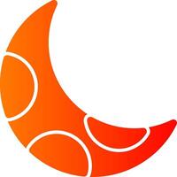 Crescent Moon Colorful Icon Icon vector