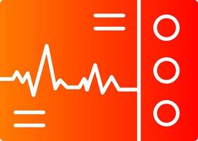 Ecg Colorful Icon Icon vector