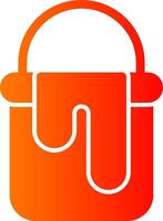 Paint Bucket Colorful Icon Icon vector