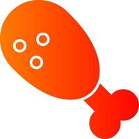Fried Chicken Colorful Icon Icon vector