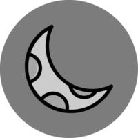 Crescent Moon Colorful Icon Icon vector