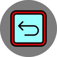 Back Colorful Icon Icon vector