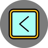 Left Colorful Icon Icon vector