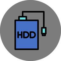 Hdd Colorful Icon Icon vector